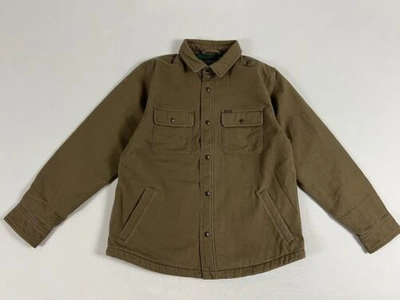 Pre-owned Filson Fleece Lined Jac-shirt Kangaroo L Sold Out In Brown