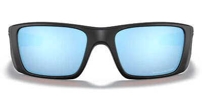 Pre-owned Oakley Oo9096 Sunglasses Men Black Rectangle 60mm 100% Authentic In Blue