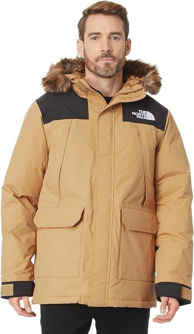 Pre-owned The North Face Mcmurdo Nf0a5gjf Men's Almond Butter Black Parka Coat Xl Sgn326