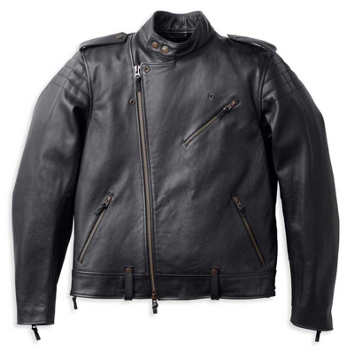 Pre-owned Harley Davidson Harley-davidson® Men's Leather Jacket Big Sur Midweight Black (xl) 98009-22vm