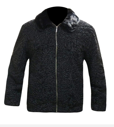 Pre-owned Handmade Brand Black Real Persian Lamb Fur Vest Waistcoat All Sizes