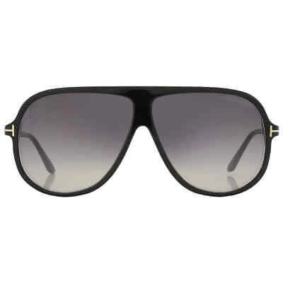 Pre-owned Tom Ford Spencer Smoke Gradient Pilot Men's Sunglasses Ft0998 01b 62 In Gray