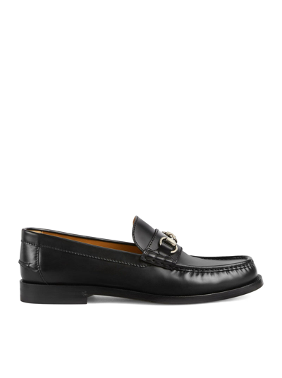 Gucci Men`s Moccasin With Horsebit In Black