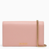 GUCCI GUCCI PINK LEATHER CHAIN WALLET WOMEN