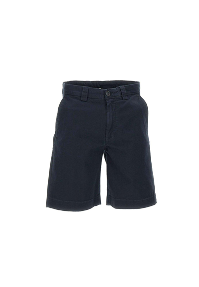 Woolrich Cotton Chino Shorts In Blue