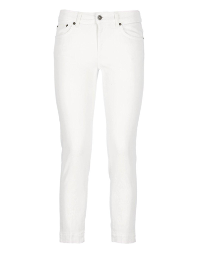 Dondup Mid-rise Slim-fit Cropped Jeans In White