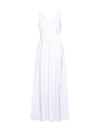 P.a.r.o.s.h Canyox V-neck Tied Maxi Dress In Bianco