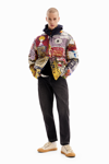 DESIGUAL REVERSIBLE PATCHWORK QUILTED JACKET