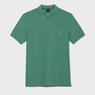 Ps By Paul Smith Ps Paul Smith Mens Reg Fit Ss Polo Shirt Zebra In Green