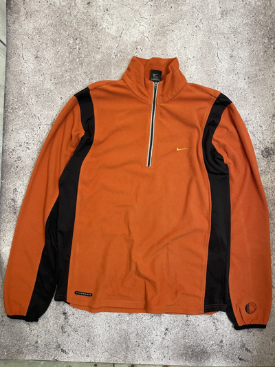 Pre-owned Nike X Vintage Nike Vintage 1/4 Zip Fleece Sweatshirt In Orange