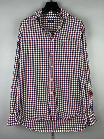 Pre-owned Paul & Shark Check Button Casual Shirt In Multicolor