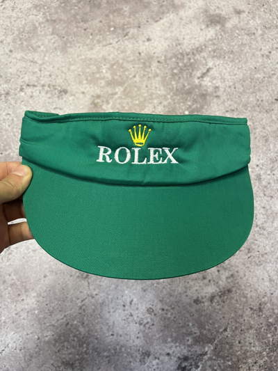 Pre-owned Rolex X Vintage Rolex Watch Company Green Vintage Tenis Cap
