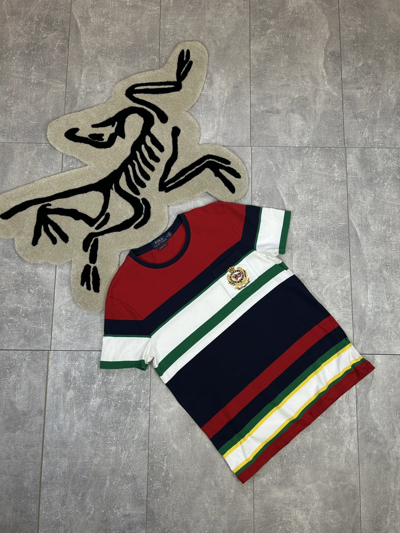 Pre-owned Polo Ralph Lauren X Vintage Mens Vintage Polo Ralph Laurent T Shirt Rugby Tee Y2k (size Small) In Multicolor