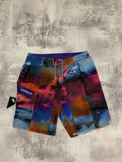 Pre-owned Quiksilver X Vintage Quicksilver Swim Shorts In Multicolor