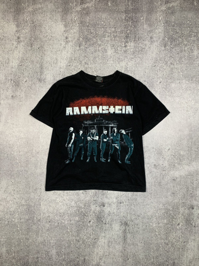 Pre-owned Rock Band X Rock T Shirt Vintage Rammstein Rock Band T-shirt In Black