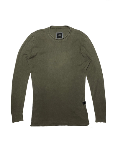 Pre-owned G-star Raw Y2k G-star Knit Lightweight Japanese Avant-garde Sweater In Green Olive