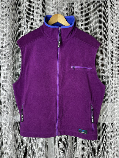 Pre-owned L L Bean X Outdoor Life L.l. Bean Vintage Fleece Vest Jacket Polartec Outdoor 90's In Purple