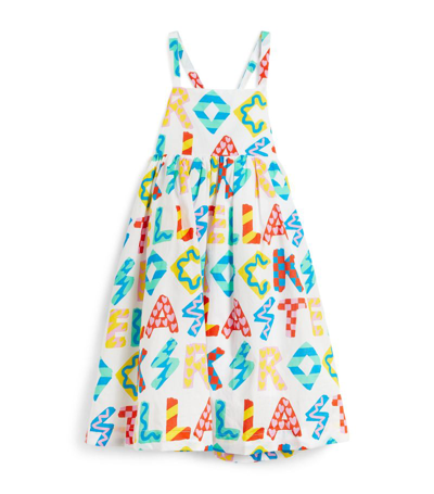 Stella Mccartney Kids Cotton Logo Print Dress (3-14+ Years) In Multi
