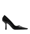 BURBERRY LEATHER CHISEL PUMPS 85
