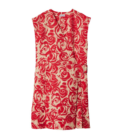 Burberry Rose Cotton Blend Dress In Pillar/sherbet