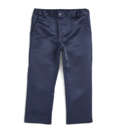Patachou Kids' Satin Tailored Trousers (3-12 Years) In Blue