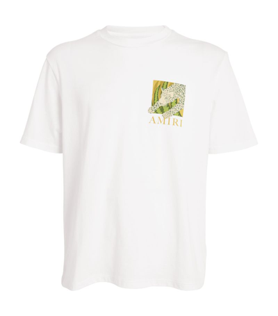 Amiri Leopard Print T-shirt In White