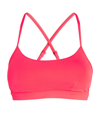 Alo Yoga Womens Fluorescent Pink Coral Airlift Intrigue Scoop-neck Stretch-woven Bra