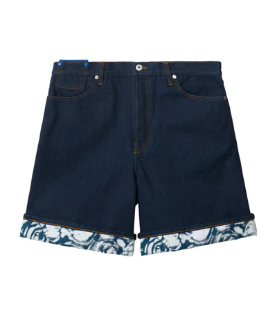 Burberry Heavyweight Denim Shorts In Blue