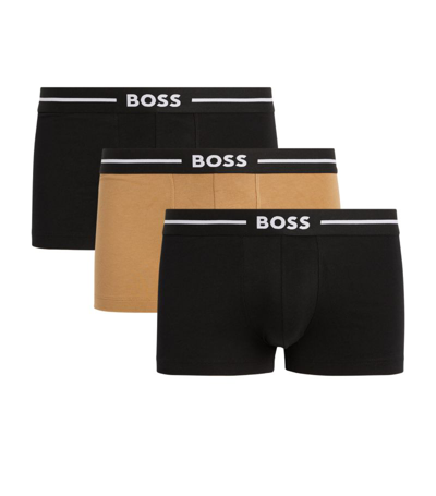 Hugo Boss Boss Stretch-cotton Logo Trunks In Multi