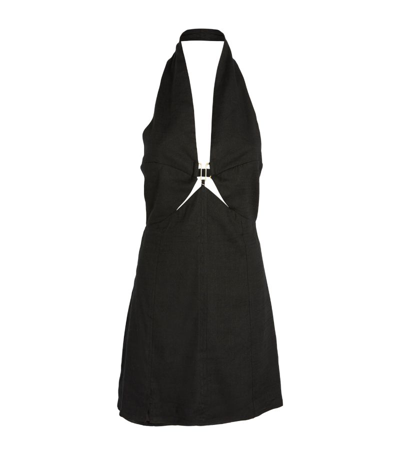 Cult Gaia Rumi Halter-neck Minidress In Black