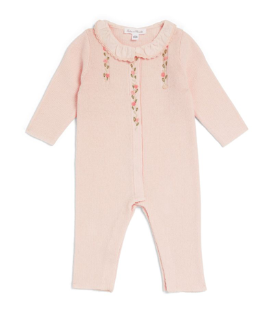 Tartine Et Chocolat Floral Embroidered Playsuit (0-24 Months) In Pink