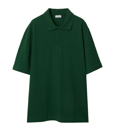 Burberry Ekd Cotton Polo Shirt In Vine