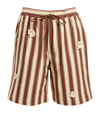 SONG FOR THE MUTE STRIPED FLORAL SHORTS
