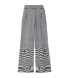 BURBERRY WARPED HOUNDSTOOTH PRINT TROUSERS