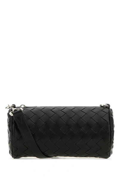 Bottega Veneta Black Woven Leather Crossbody Bag