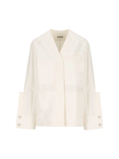 Jil Sander Jackets In Porcelain