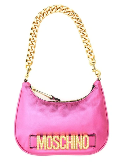 Moschino Bag With Lettering Logo In Pink