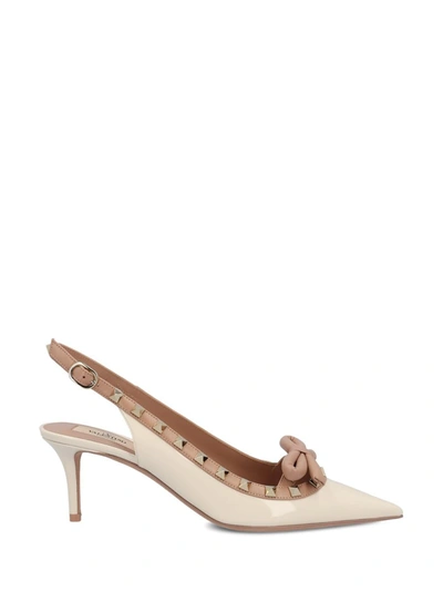 Valentino Garavani Heeled Shoes In Light Ivory/rose Cannelle