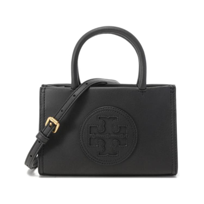 Tory Burch 女士ella Bio双t Logo托特包手提单肩斜挎包迷你款 In Brown