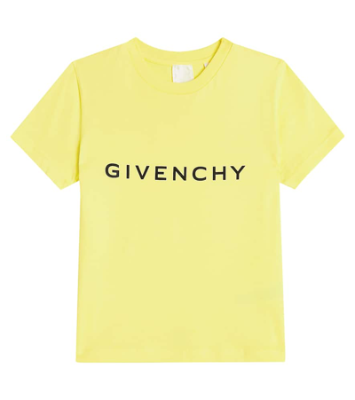 Givenchy Kids' T-shirt Aus Baumwoll-jersey In Yellow