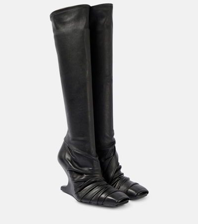 Rick Owens 皮革靴子 In Black