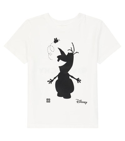 Givenchy Kids' X Disney Olaf Printed Cotton T-shirt In White
