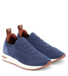 Loro Piana 360 Lp Knit Slip-on Sneakers In Blue