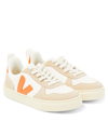 Veja V-10 Leather Sneakers In Multicoloured