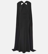 SAFIYAA LILIEN CAPED CREPE GOWN