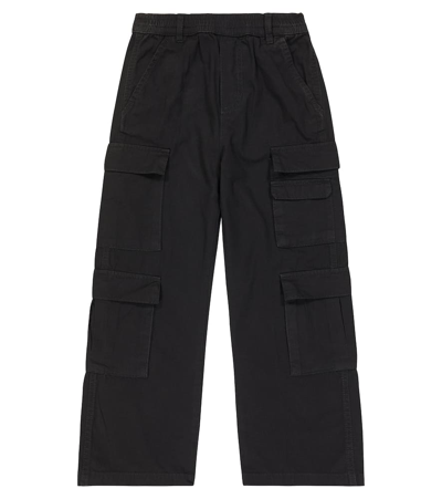 Marc Jacobs Kids' Cotton Cargo Pants In Black