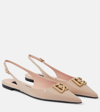 Dolce & Gabbana Dg Patent Leather Slingback Flats In Pink