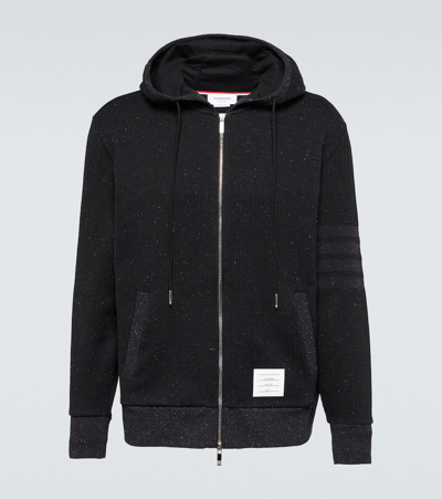 THOM BROWNE COTTON AND SILK HOODIE