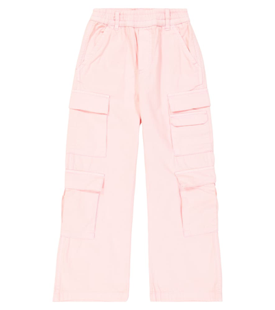 Marc Jacobs Kids' Cotton Cargo Trousers In Pink