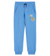 Kenzo Embroidered Cotton Jersey Sweatpants In Blue
